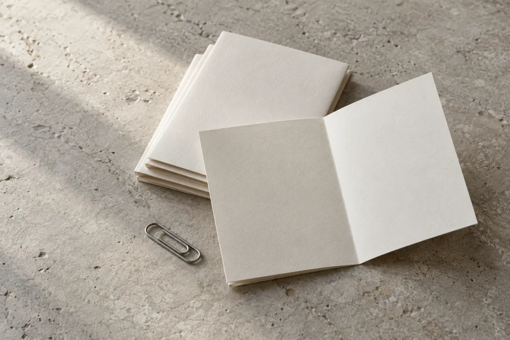 Helle Papierblätter als Symbol für Informationen